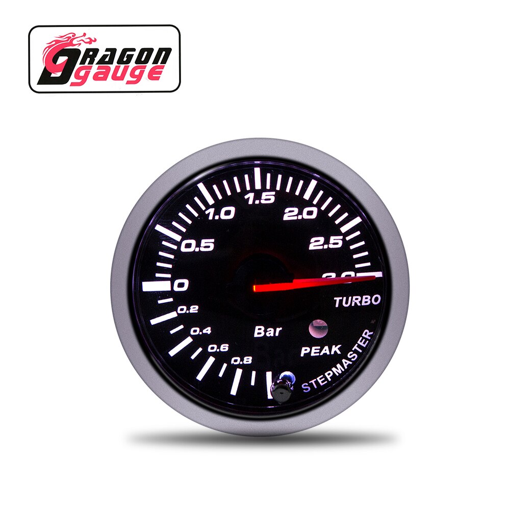「DRAGON」 60MM Tachometer Voltmeter EGT Gauge Boost Gauge Water Temp Oil Temp Oil Press With Gauge Rack for 12V Car: Boost Guage