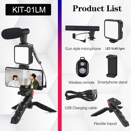 Ulanzi VL49 Mini Rgb Video Licht Verlichting Voor Fotografie 2000Mah 2500K-9000K Zoom Verlichting Fotografische Verlichting vlog Licht: Donkergrijs