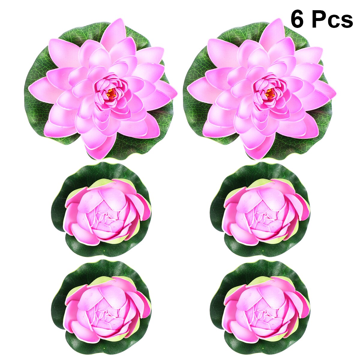 6PCS Simulation Lotus Lilies Artificial Plastic Pond Plants Home Decoration
