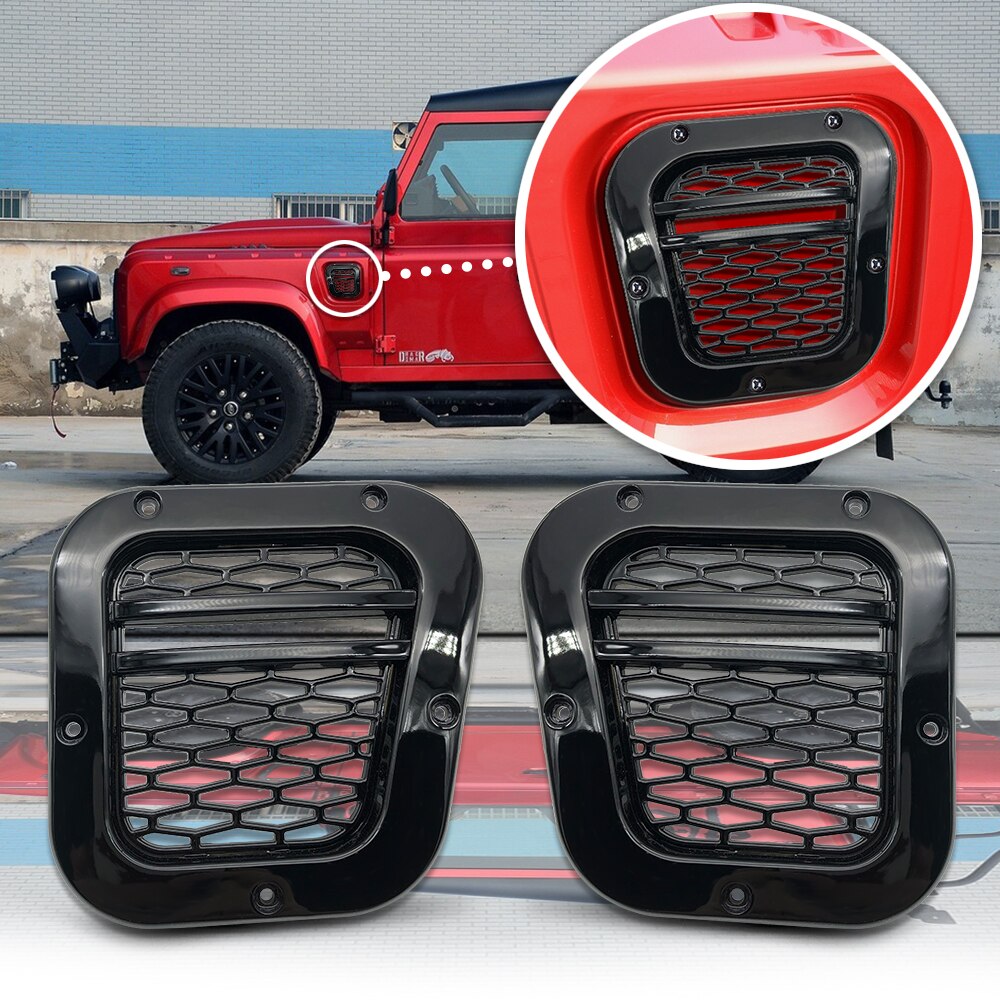 Car auto parts tuning air vent side vents grill 1pair left and right ABS for Land rover defend parts