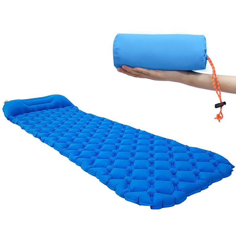 Inflatable Mattress Ultralight Sleeping Pad Camping Hiking Mat Air Mattress Folding Bed Travel Sleeping Mat with Storage Bag