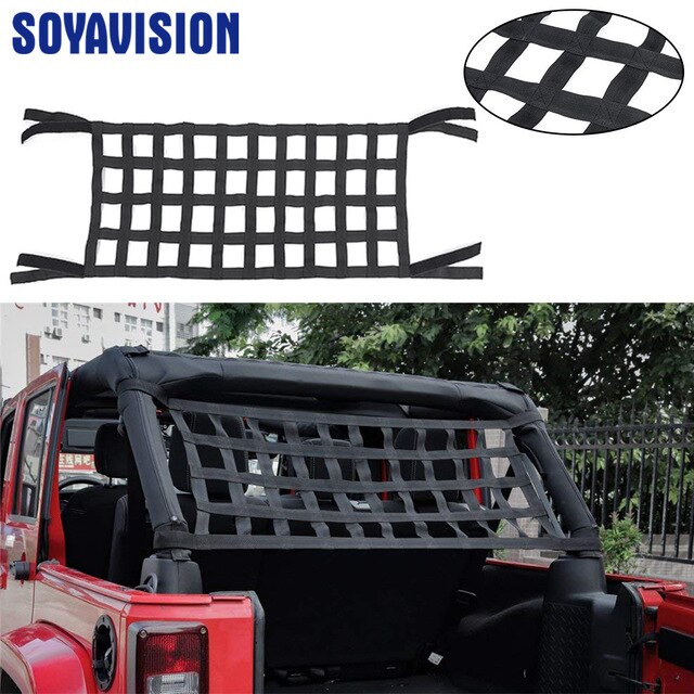 Zware Bagagenet Auto Top Dak Hangmat Bed Rest Storage Netwerk Cover Voor Jeep Wrangler JK 2007 Up Exterieur accessoires Cover