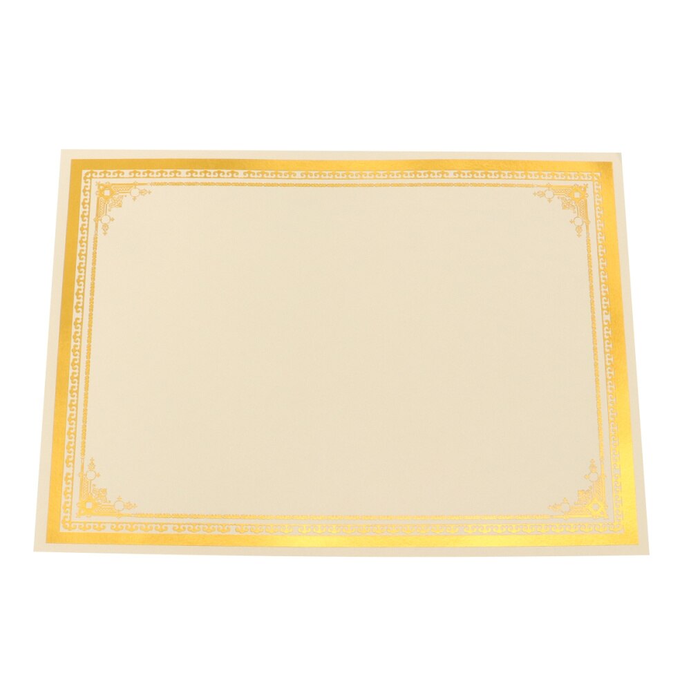 30Stck vergeben Zertifikat Papier leer A4 Papier Diplom Zertifikat Papier für Abschluss Zeremonie Büro Schule (250g Gold folie)