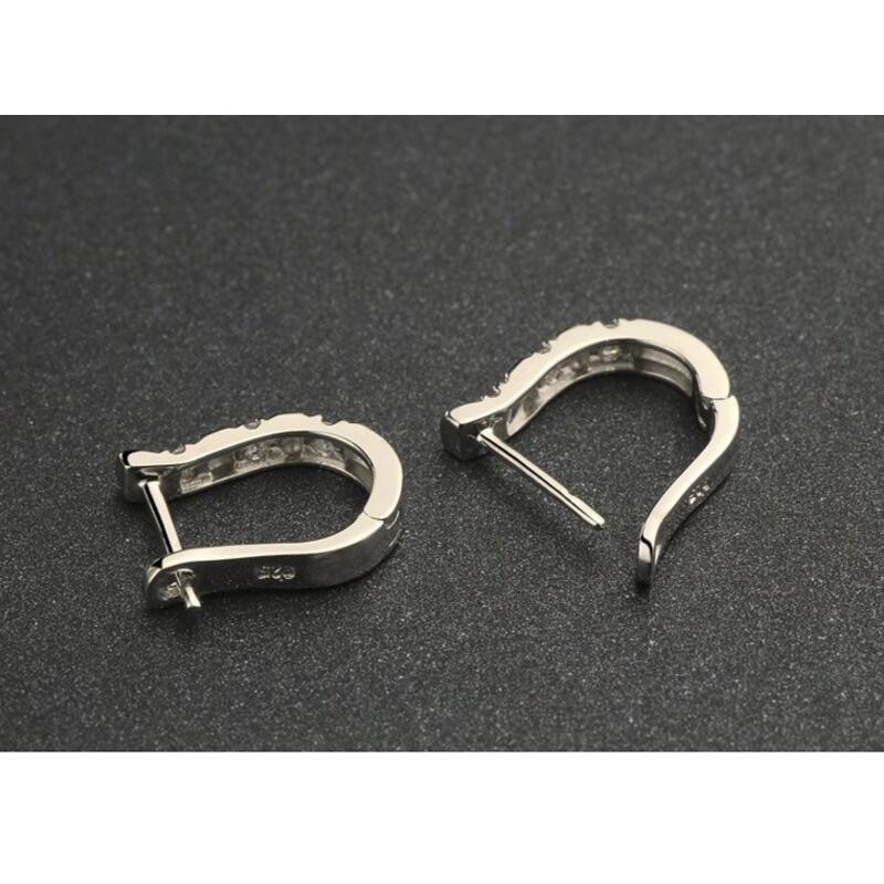 Pendientes 925 Sterling Zilveren Oorbellen Harp Zirkoon Studs Paard Schoen Oorbellen Voor Vrouwen oorbellen boucle d' oreille