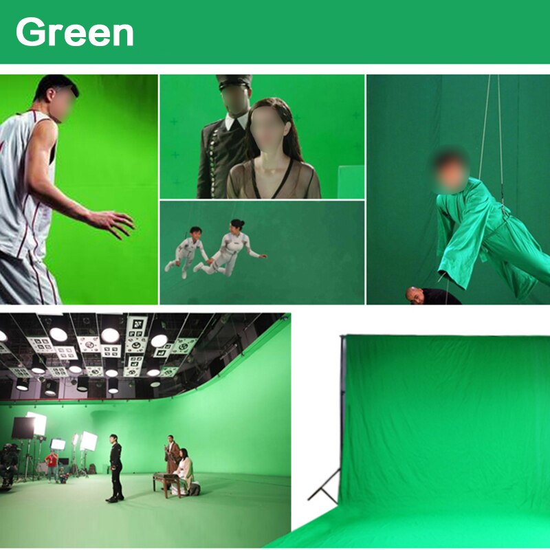 Green Color Cotton Textile Muslin Photo Backgrounds Studio Photography Screen Chromakey Backdrop Cloth For