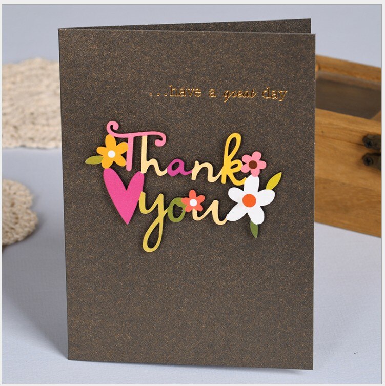 30pcs children Greeting card Thank you Christmas Birthday card teacher greeting cards graduation Thanksgiving Day