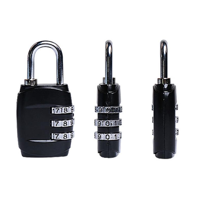 Digit Number Locks Zinc Alloy Security Travel Suitcase Luggage Code Lock Padlock Mini Metal Luggage Cabinet Lock