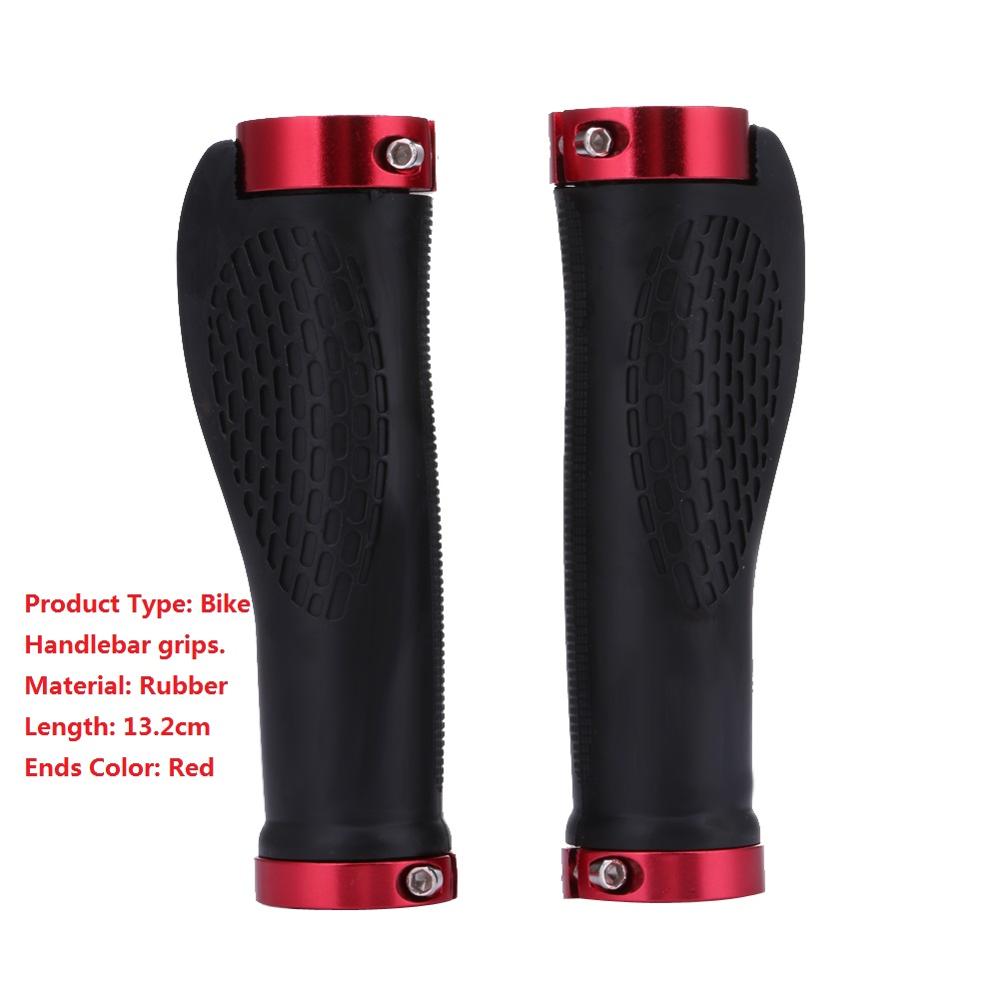 Mountain Road Bicycle Handlebar Grips Ergonomic Rubber Bike Handle Cycling Grips Bicycle Parts Black Gold Red Blue: Red