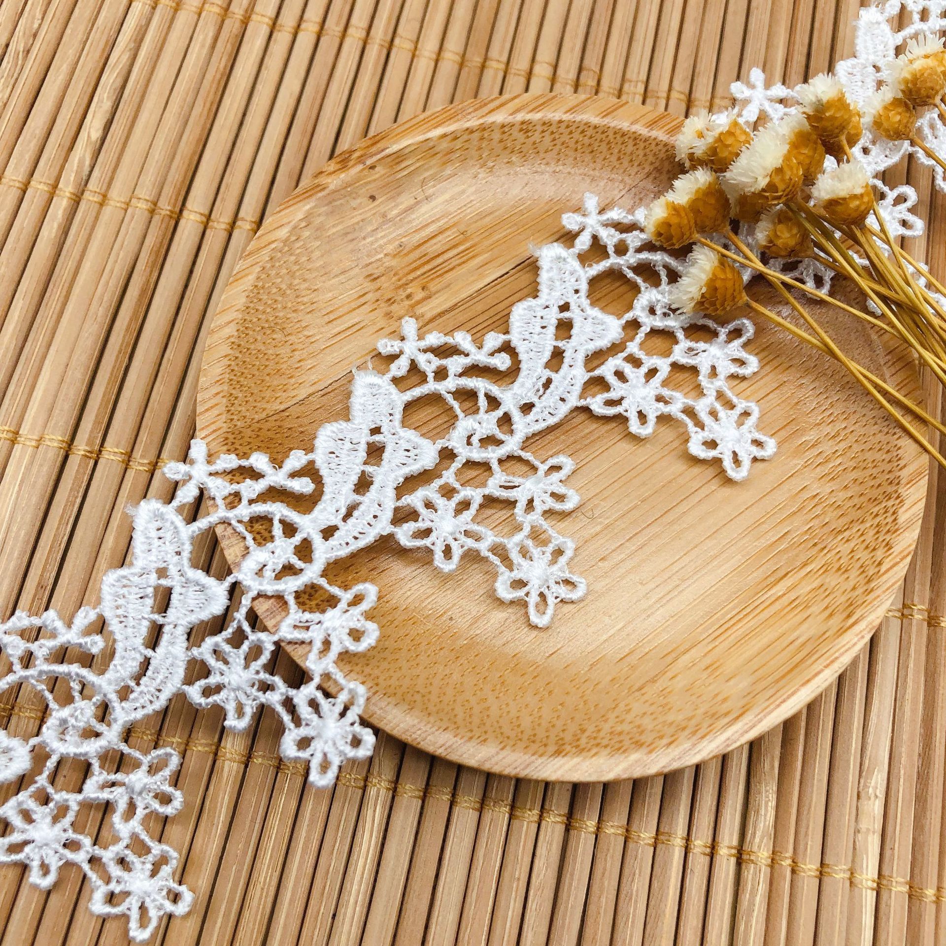 1Yard Kant Roosjes Diy Kleding Accessoires 3.4Cm Kinderen Ondergoed Accessoires Decoratieve Stof Materialen Kant Lint
