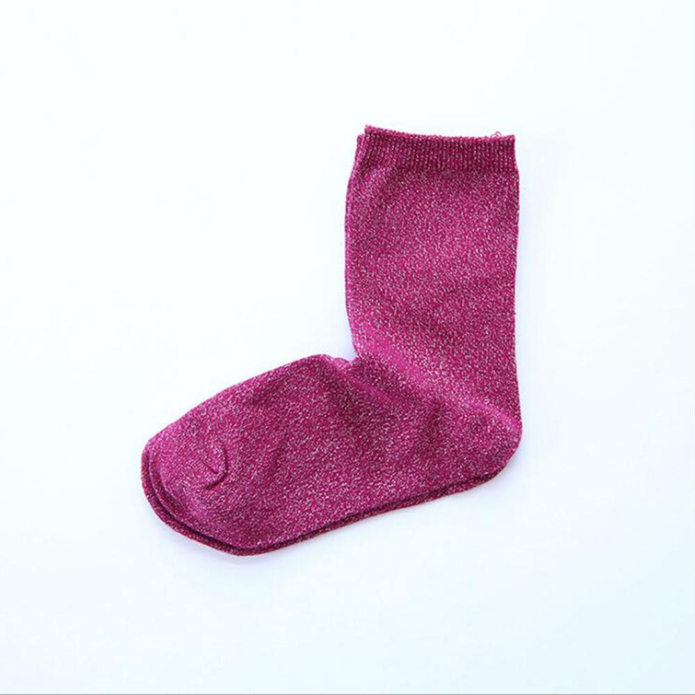 Moda błyszczące Bling polka kropka skarpetki damskie najwyższej jakości błyszczące błyszczące skarpetki główna ulica jasne musujące skarpetki: 3