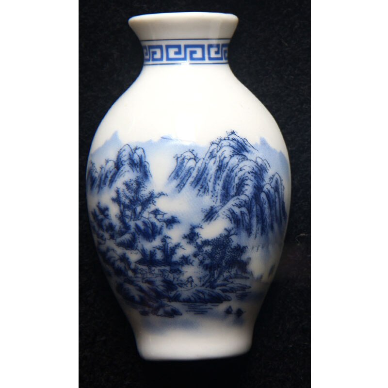 Chinese Blauw En Wit Porselein Vaas Koelkastmagneet Souvenir Geschilderd Keramische Ambachten Koelkastmagneet Relatiegeschenken: landscape