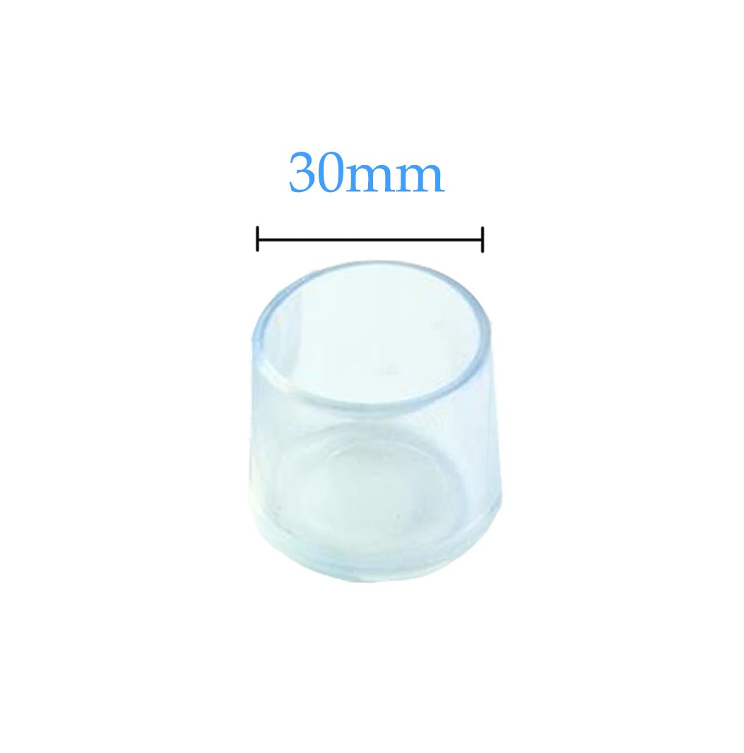 8 stücke Silikon Stuhl Bein Caps Füße Pads Möbel Tisch Stuhl Bein Boden Füße Cap Cover Schutz Transparent möbel beine: circle 30mm