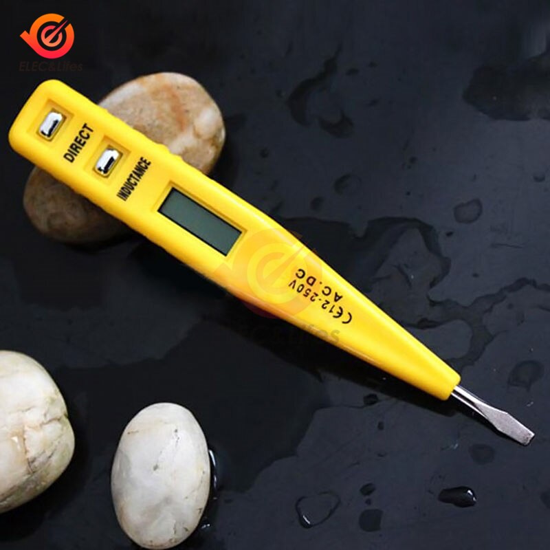 Ac Dc 12v 250v Voltage Tester Pen Lcd Digital Ac D Grandado