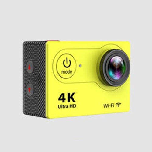 H12 wifi action kamera 4k sport kamera undervands kamera vandtæt fuld hd ror kamera til cykling dykning udendørs kamera: Gul