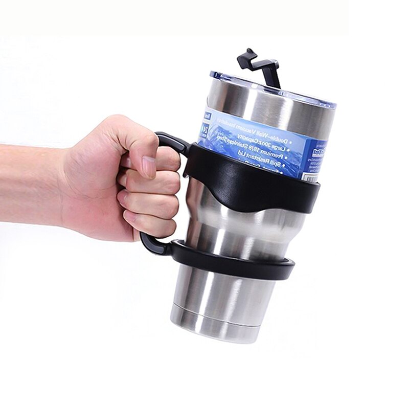Handtag för 30 oz tumbler rambler bil mugghållare kaffe vatten te flaskor tillbehör bärbar isolerad plast drinkware