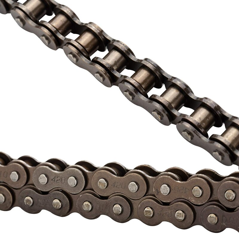 420 Motorcycle Chain - 420 Standard Roller Chain 132 Link + Chain Breaker for 110Cc 125Cc Dirt Pit Bike Atv Quad Go Kart Scooter