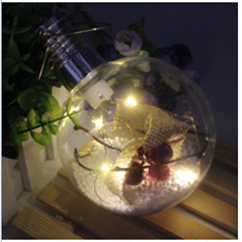 Vrolijk kerstfeest zonne-bolvormige led-lamp hangende hanglamp kerstboomdecoratie huislamp voor het jaar: A