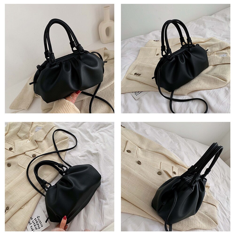 Bolso bandolera para mujer, de nube, Bolso de piel para mujer, sobre bolso de hombro tendencia, bolso de mano para mujer