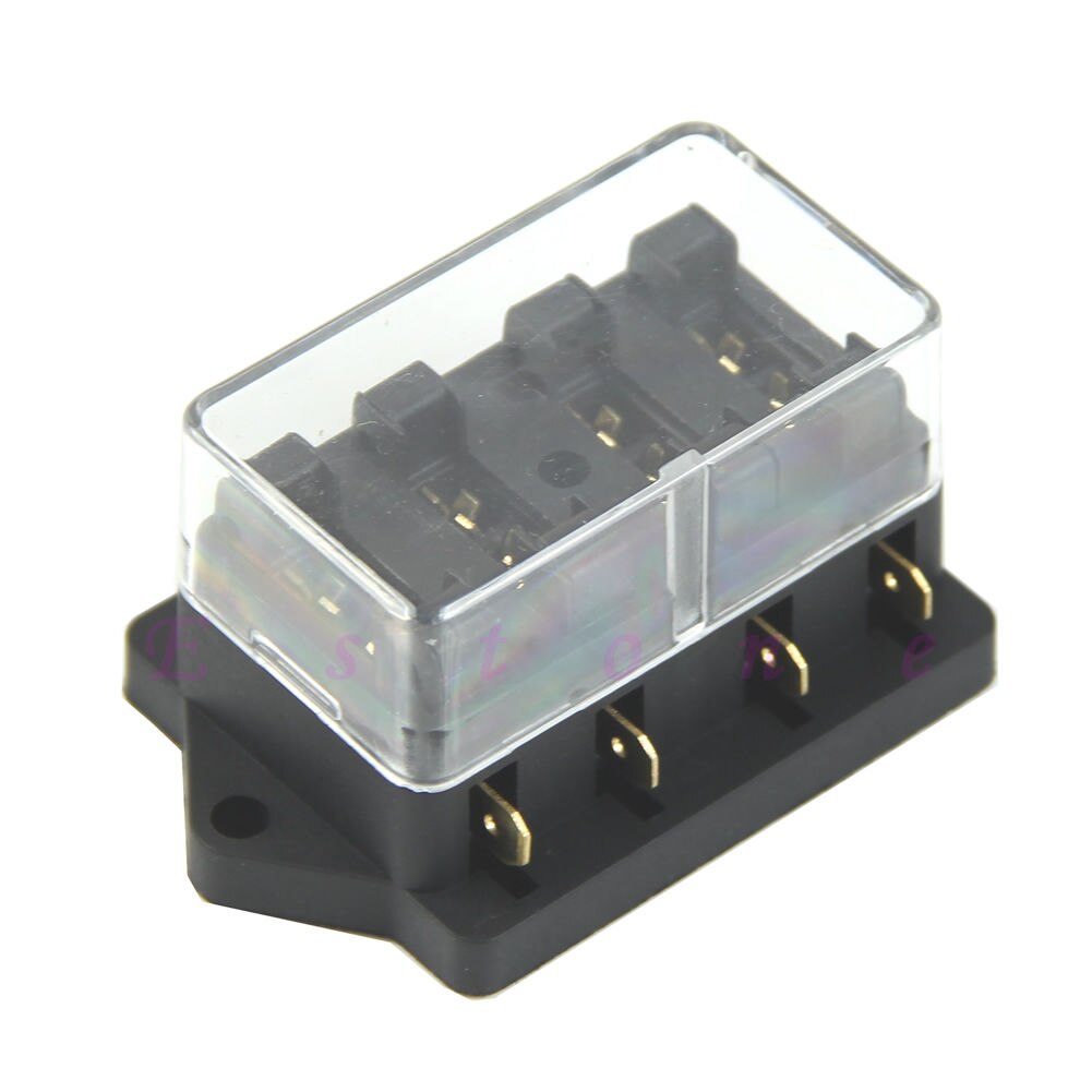 Car Auto 4-Way Standard ATC ATO Blade Fuse Box Holder Distribution Block