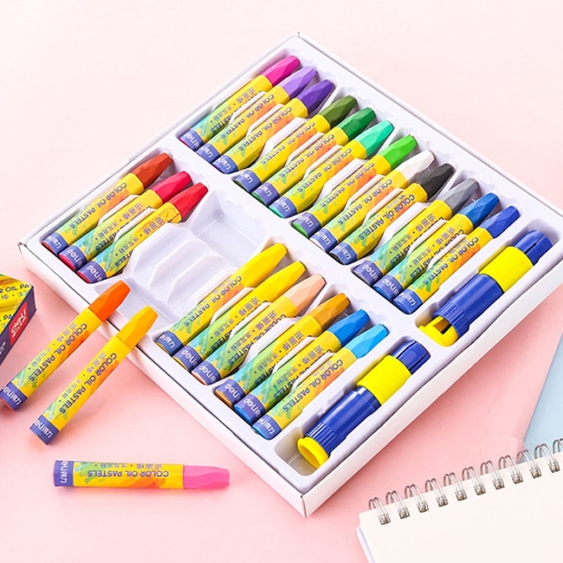 36 Kleuren Wax Caryon Set Voor School Kids Creatieve Tekening Graffiti Tekening Kleuren Olie Pastelkrijt Art Supply Beste Pen