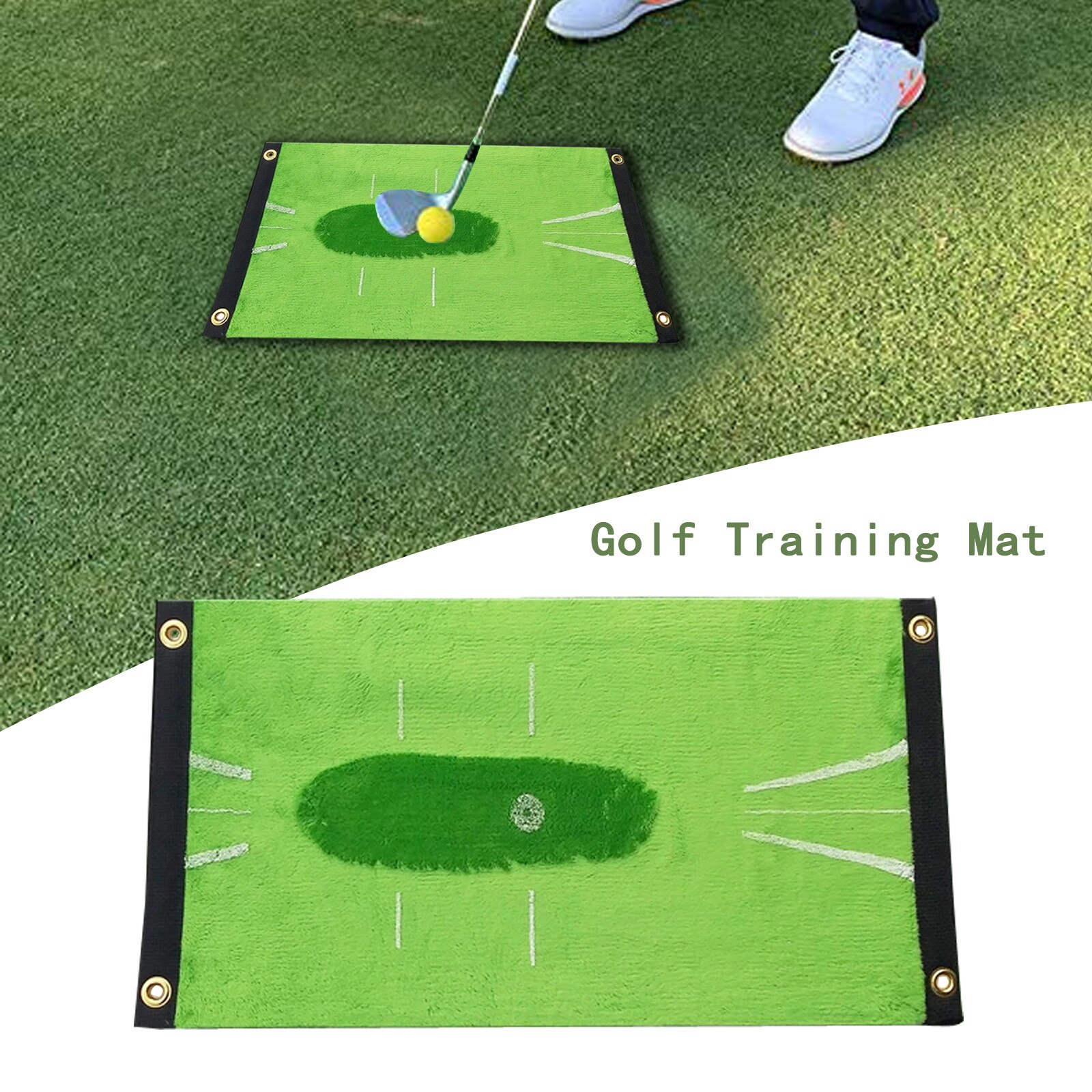 Golf Tapis D'entraînement pour Balançoire Détection Bâton Mini Golf Pratique Formation Jeu et pour le Bureau À La Maison Usage Extérieur #