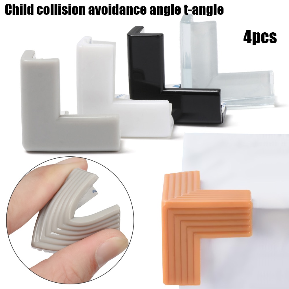4PCS Soft Silicon Baby Safe Corner Protector Table Desk Corner Guard Edge Anticollision Guards For Baby Kids Security Protection