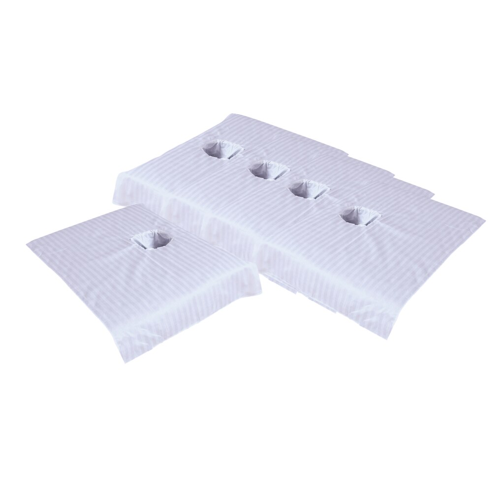5 stk bomuld spa massage bord dække lagen 50 x 80cm åndbar kosmetisk salon skønhedsseng ansigtshul håndklæde