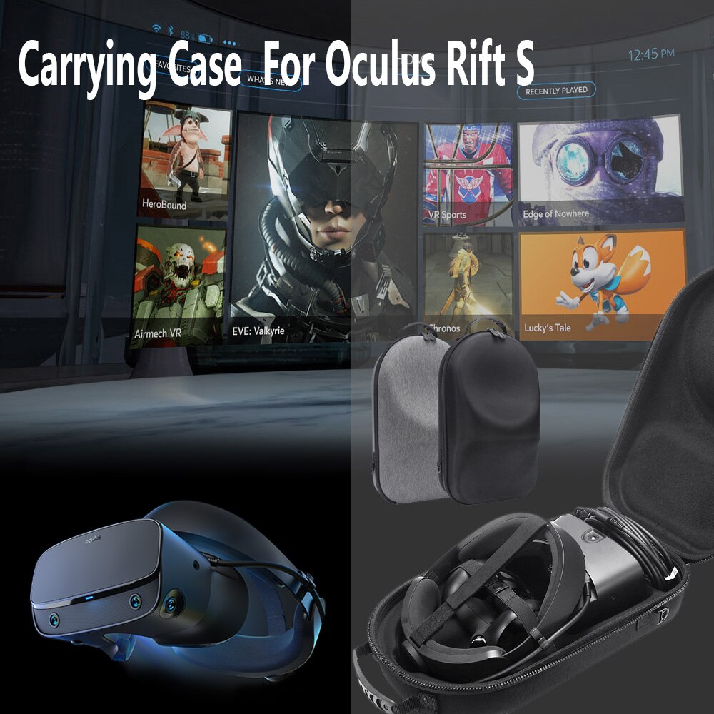 ¡Novedad de ! Funda rígida de viaje, funda protectora, bolsa, Estuche de transporte para auriculares para juegos de realidad virtual con alimentación de PC Oculus Rift S