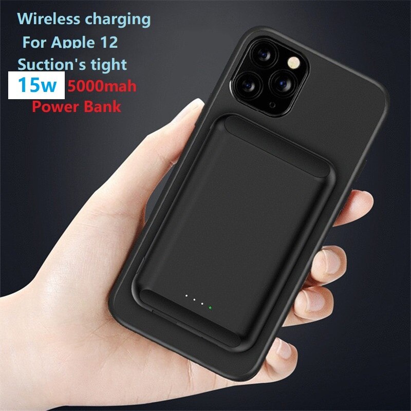 15W Fast Magnetic Wireless Portable Charger For Magsafe Charger Power Bank For iphone 12 12Pro max mini Battery Large Capacity