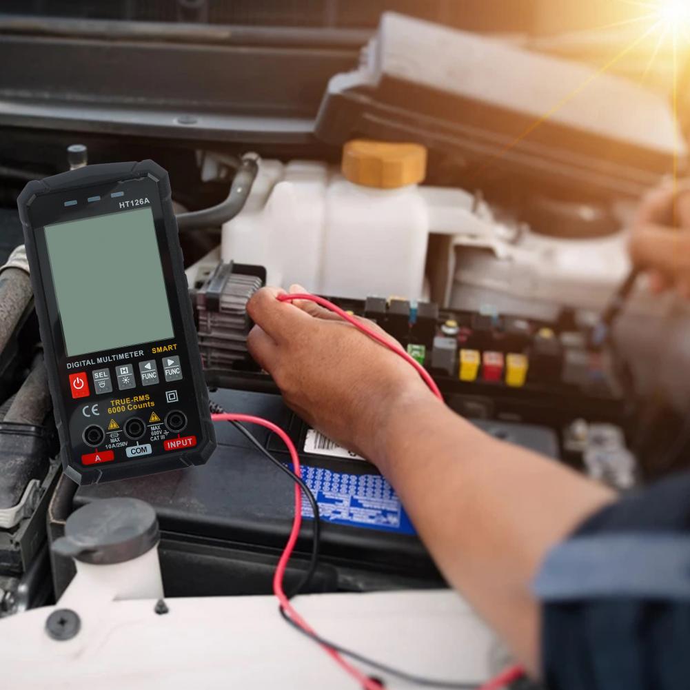 Black Compact Useful Smart Digital Multimeter Compact Universal Meter Dual Mode Operation for Voltage Test