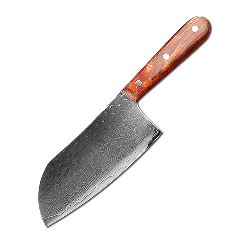 Cuchilla de cocina de acero damasco de 67 capas, cuchillo de Chef japonés, cuchillo Santoku para cortar, cuchillo para Sushi, herramientas de cocina profesionales: BLANCO