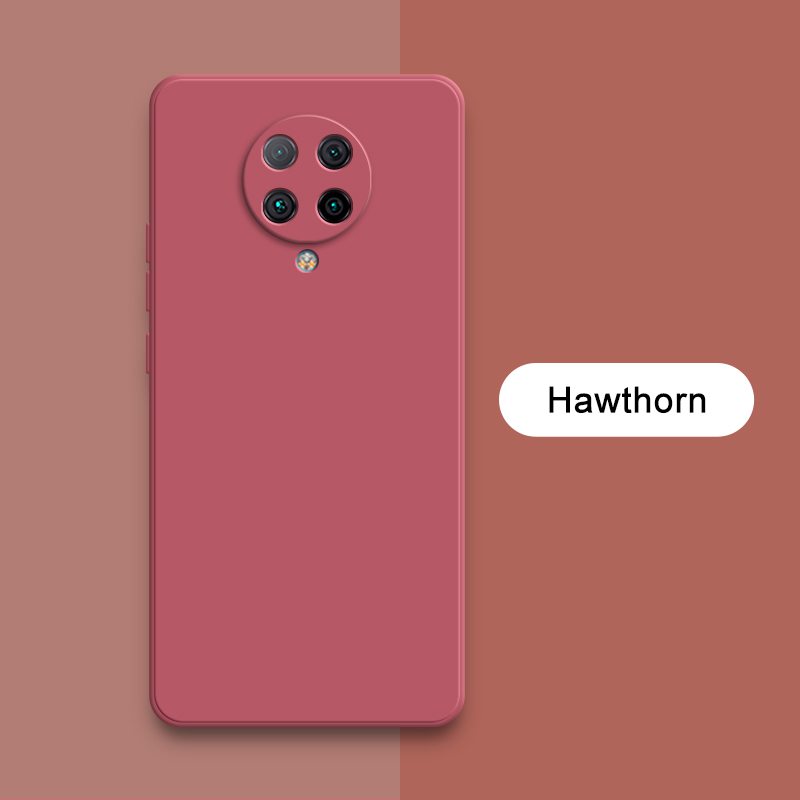 Coque carrée originale en Silicone liquide pour Xiaomi POCO F2 Pro, protection d'objectif d'appareil photo, coque arrière de téléphone souple F2Pro, armure antichoc: Microfibre / Argent