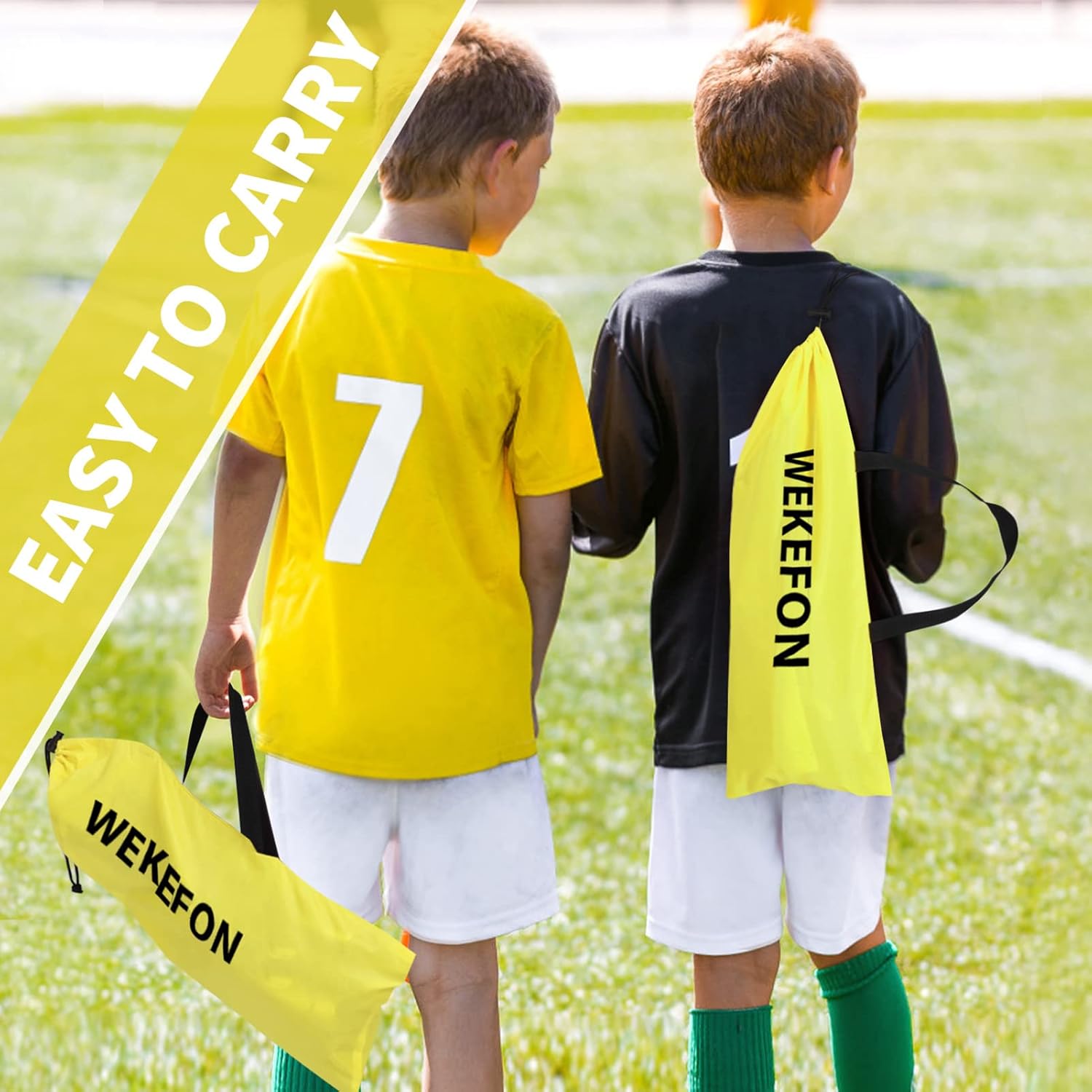 Portería de fútbol portátil para niños, Red de 5 'x 3,1' para adultos y jóvenes, patio de juegos, patio trasero, entrenamiento en interiores y exteriores
