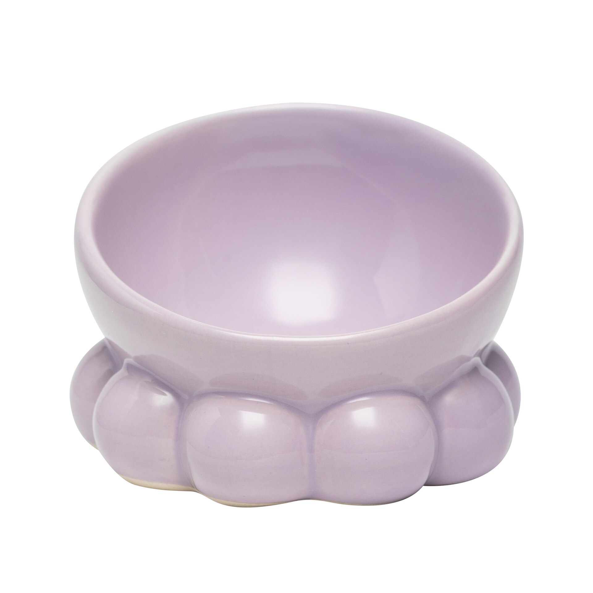 Cuenco con forma de pulpo y conejo para mascotas, protección oblicuo para la boca, Gato de cerámica, accesorios para mascotas: Octopus Purple