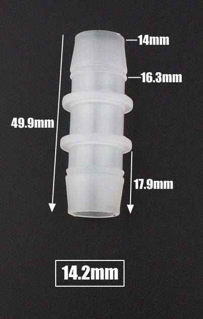 5pcs/lot 11.1-25mm PP Plastic Connectors Garden Micro Irrigation Hose Joints Aquarium Fish Tank Parts Air Pump Fittings Adapter: 14.2mm Pagoda