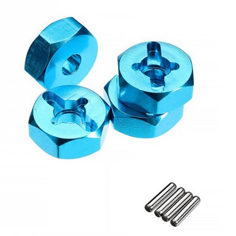 4Pcs Hexagonal Combiner Wheel Rim Hex 7Mm Upgrade 12Mm Metal Adapter for 1/18 Wltoys A949 A959 A969 A979 K929 1/10 Tires
