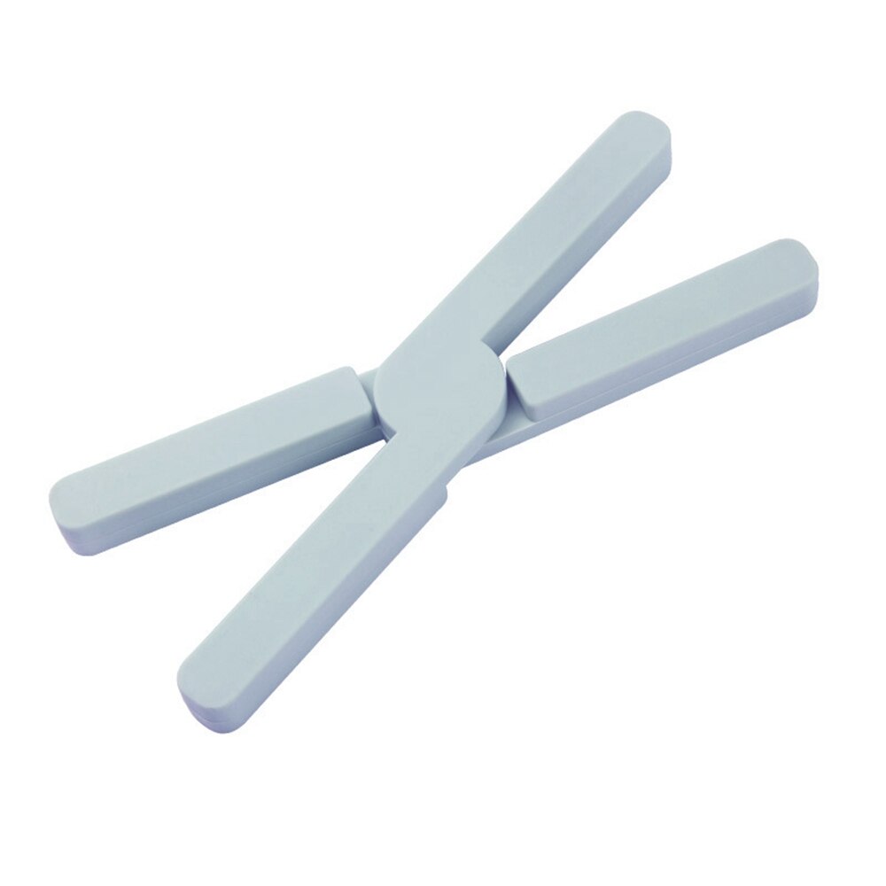 Dessous de plat en Silicone pour casseroles chaudes, support de casserole pliant, protection contre la chaleur, dessous de plat de cuisine, dessous de plat de Bar antidérapant en caoutchouc: Blue