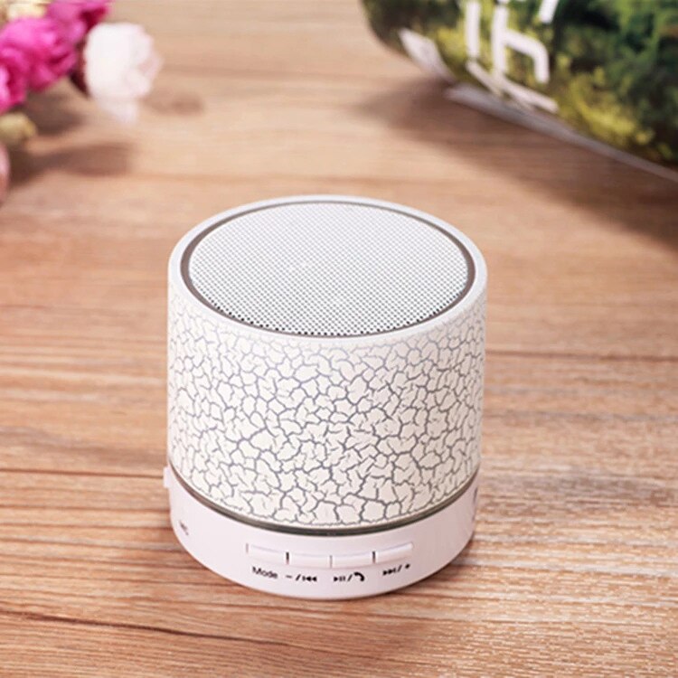 Bluetooth Lautsprecher Drahtlose Lautsprecher LED A9 Subwoofer Stereo HiFi Player für IOS Android Telefon: WHITE