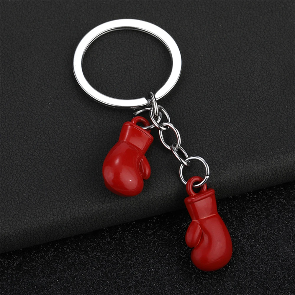 Metall Boxhandschuhe Schlüsselanhänger Sport 3D Fitness Boxen Schlüsselanhänger für Männer Rucksack Anhänger Auto Schmuckstück Kampf Verein Spiel: Grün