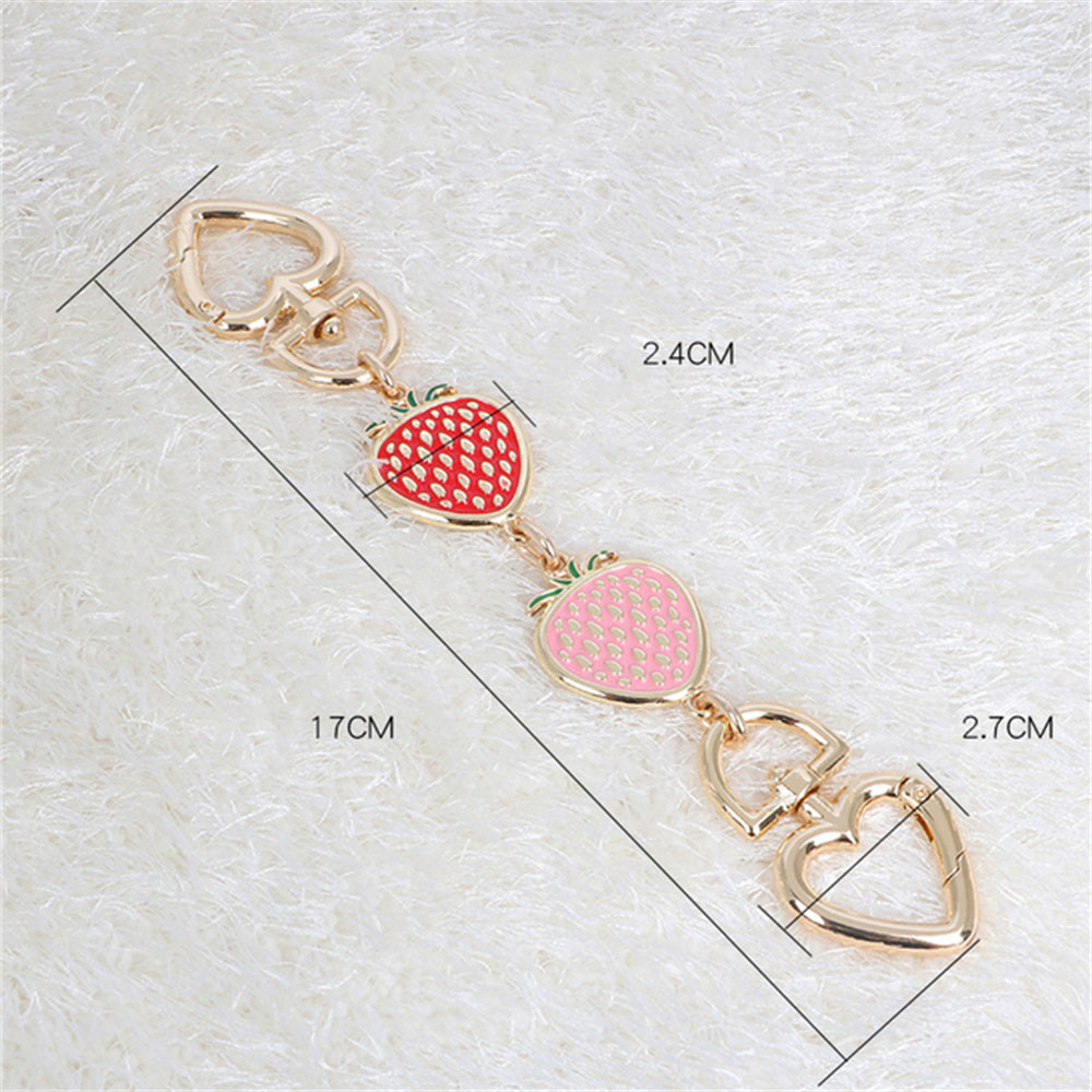 Förlängd kärlekshjärtkedjerem för handväska väsktillbehör handtag förlängning axelrem kedja väskrem gör-det-själv väskdelar: Guld-