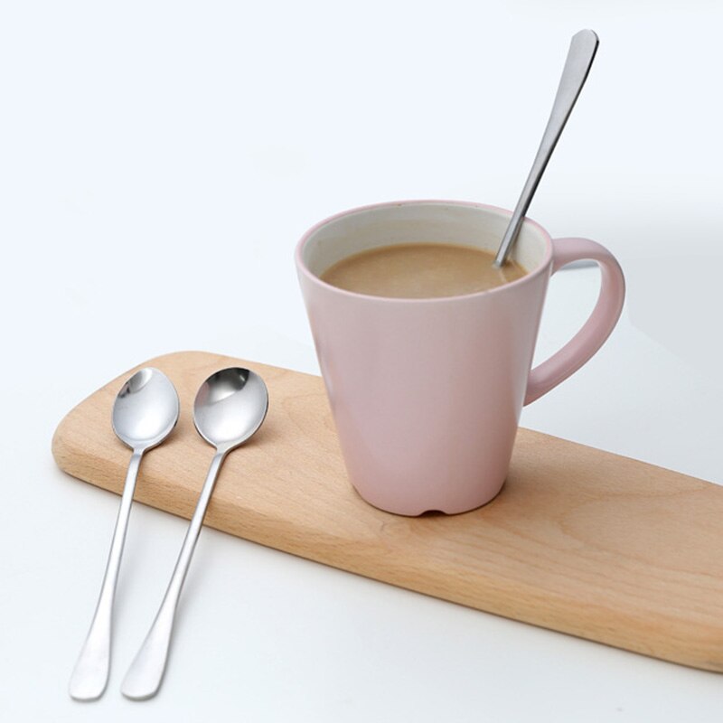 2 Stuks Koffie Roeren Lepel Lange Lepel Roeren Lepel Lange Steel Lepel Koreaanse Stijl Lepel Drinken Spoontea Roeren Lepel