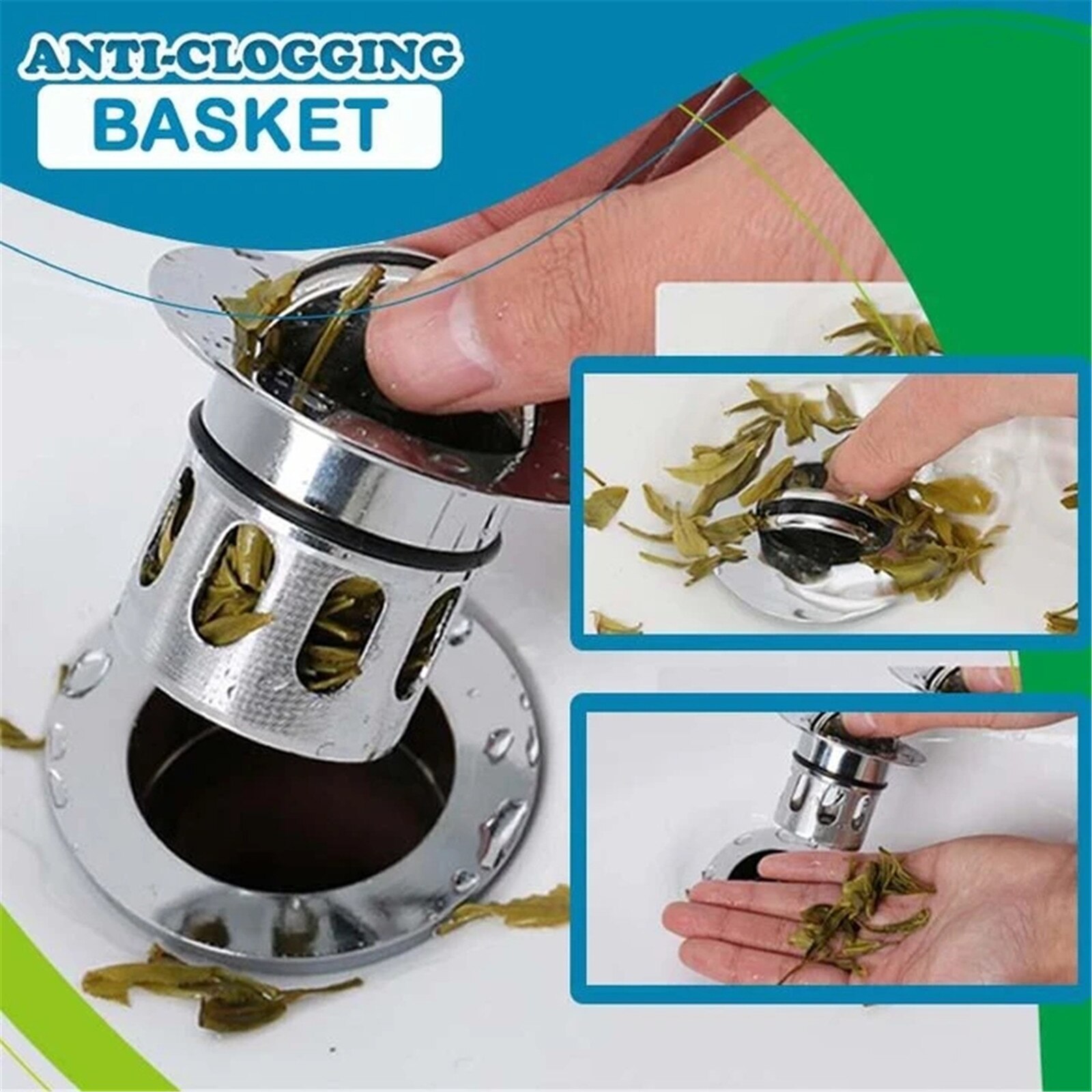 Universal Wash Basin Bounce Drainer Filter Anti-Clogging Bathroom Sink Drainer Upgraded tapon fregadero cocina F Fast Ship