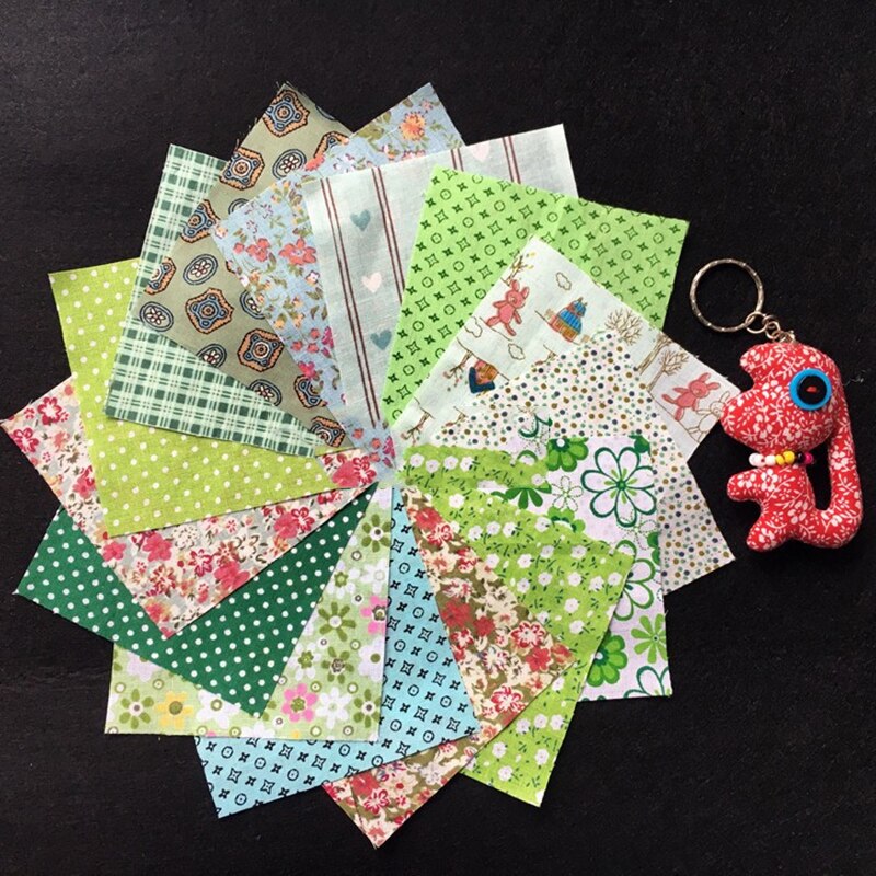 30 pces/50 pces 10*10cm flores florais algodão retalhos artesanato tecido pacote folhas de costura #