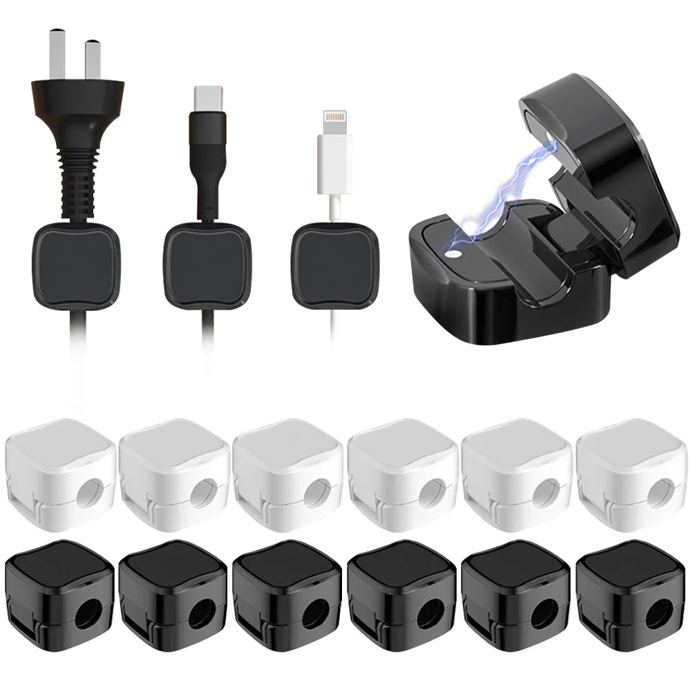 Magnetische Kabel Clips Kabel Glad Verstelbare Snoer Houder Onder Bureau Kabel Management Draad Keeper Organizer Houder