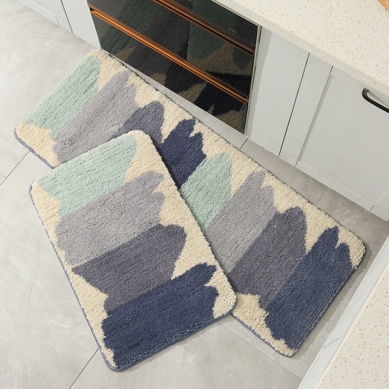 Keuken Mat Lange Strip Waterabsorberend Floor Tapijten Deurmatten Tapijten Voor Badkamer Wc Slaapkamer Entree Deur Hal Anti Slip: Four color ladder / 45x70cm