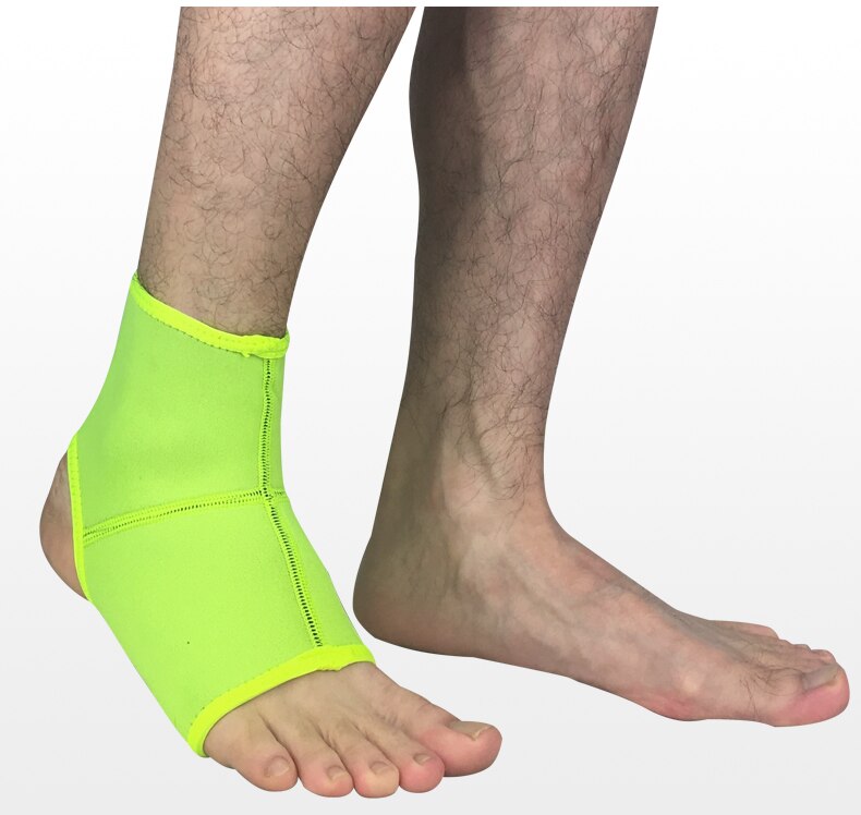 Deportes tobillo apoyo elástico compresión anti-protección para esguinces tobillo calcetines al aire libre baloncesto escalada equipo de protección: Green / XL