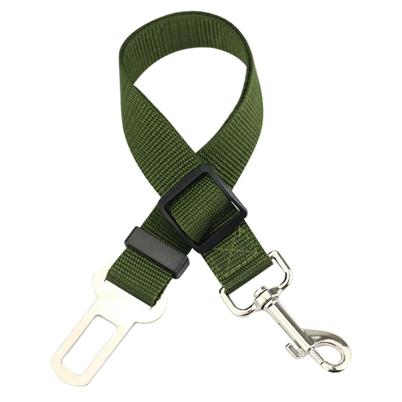 Hond Veiligheidsgordel Puppy Hond Veiligheidsgordels Harness Lead Clip Hond Levert Veiligheid Hendel Auto Tractie Producten: Army Green