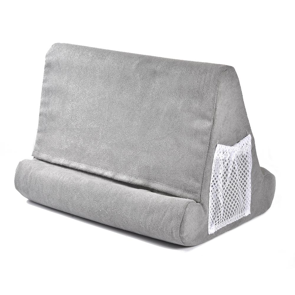 Portable Folding Tablet Holder For iPad Reading Bracket Soft Pillow Lap Stand Tablet EReaders Smartphones Books Magazines Rack: Gray Type B