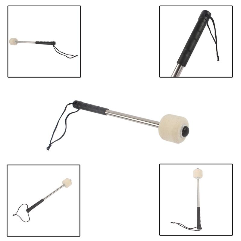 Bass Drum Mallet Drum Stick with Wool Felt Head Percussion Accessory
