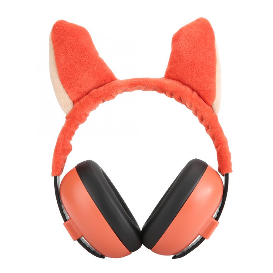 Kid Ear Defenders Baby Sound Insulation Hearing Protection Earmuff Cartoon Anti-Noise Headphone Newborn Hearing Protection: Fox